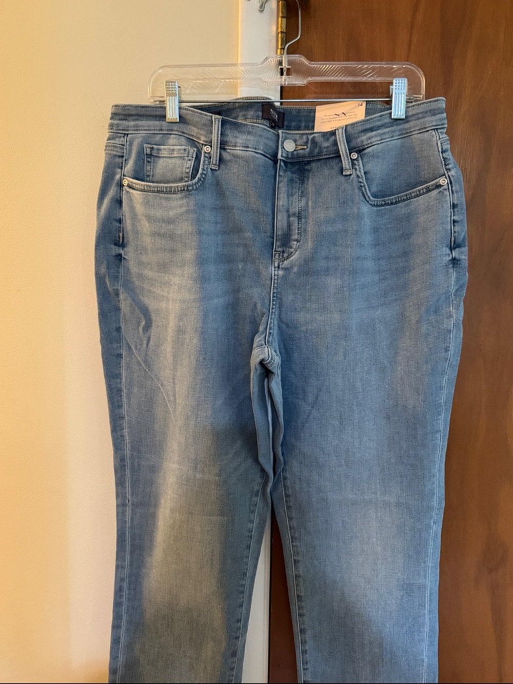 NYDJ Size 14 Regular Light Blue Cropped Jeans - Straight Ankle - Picture 7 of 7